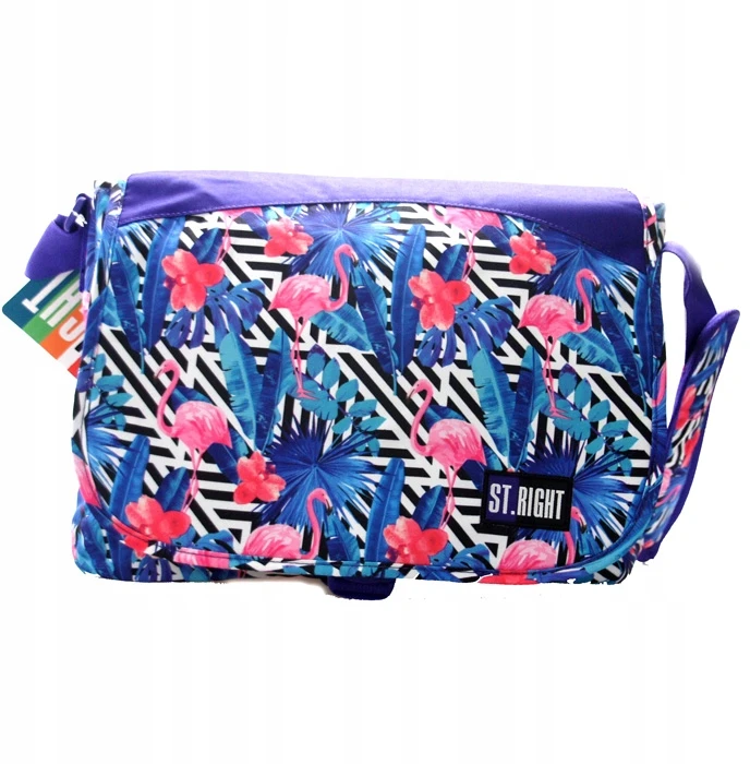 St.Right Krepšys ant peties St. Majewski FLAMINGO Rožinis Mėlynas MESSENGER BAG LISTONOSZKA