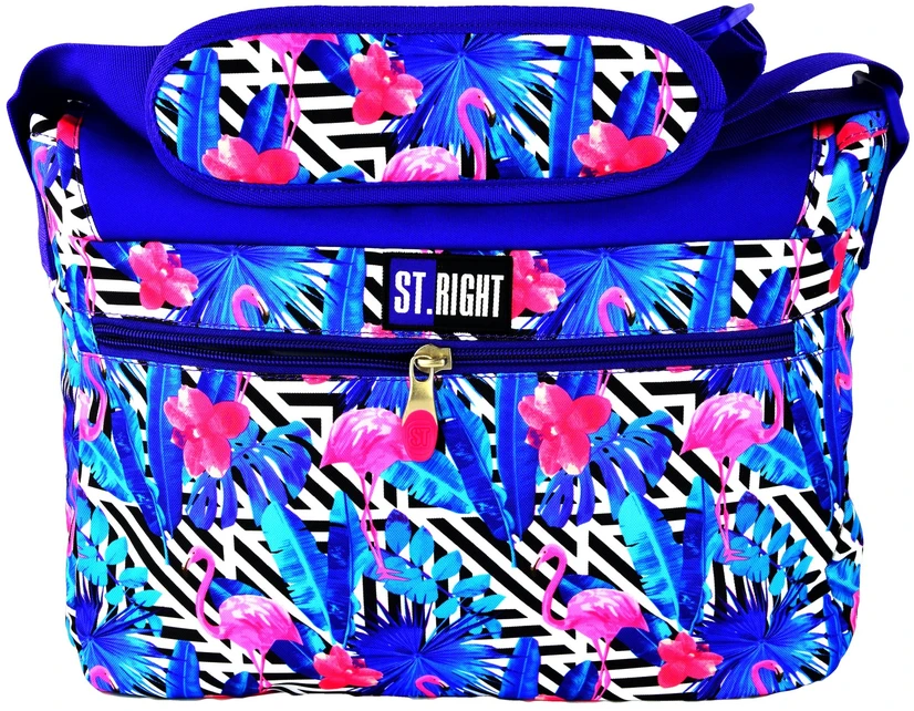 St.Right Krepšys ant peties St. Majewski FLAMINGO Rožinis Mėlynas MESSENGER BAG LISTONOSZKA