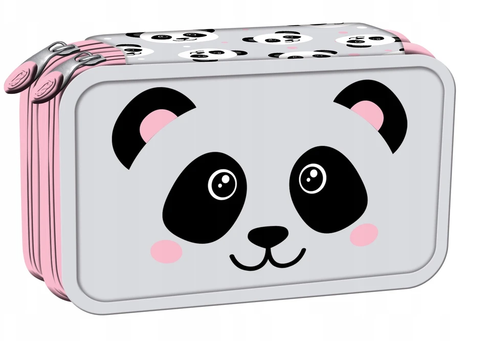 ST.RIGHT Pieštukas Case with Equipment Double Pencils Markers Pilkas Panda PC04 5326 Krepšys su įrangos dvigubai pieštukai žymekliai Pilka Panda PC04 5326