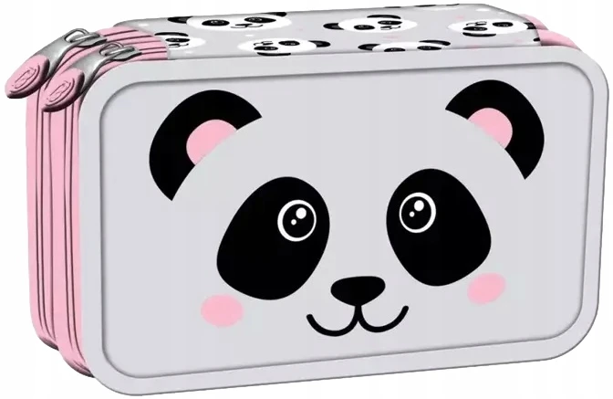 ST.RIGHT Pieštukas Case with Equipment Double Pencils Markers Pilkas Panda PC04 5326 Krepšys su įrangos dvigubai pieštukai žymekliai Pilka Panda PC04 5326