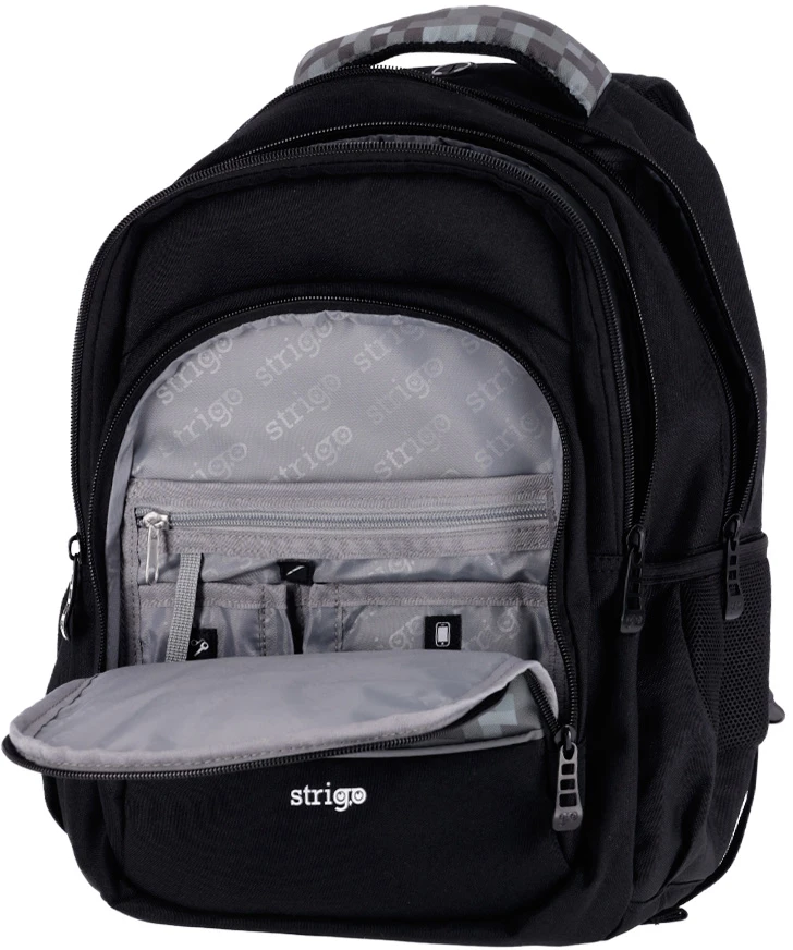 Strigo Misty Blocks kuprinė 24l, juoda, su daug skyrių