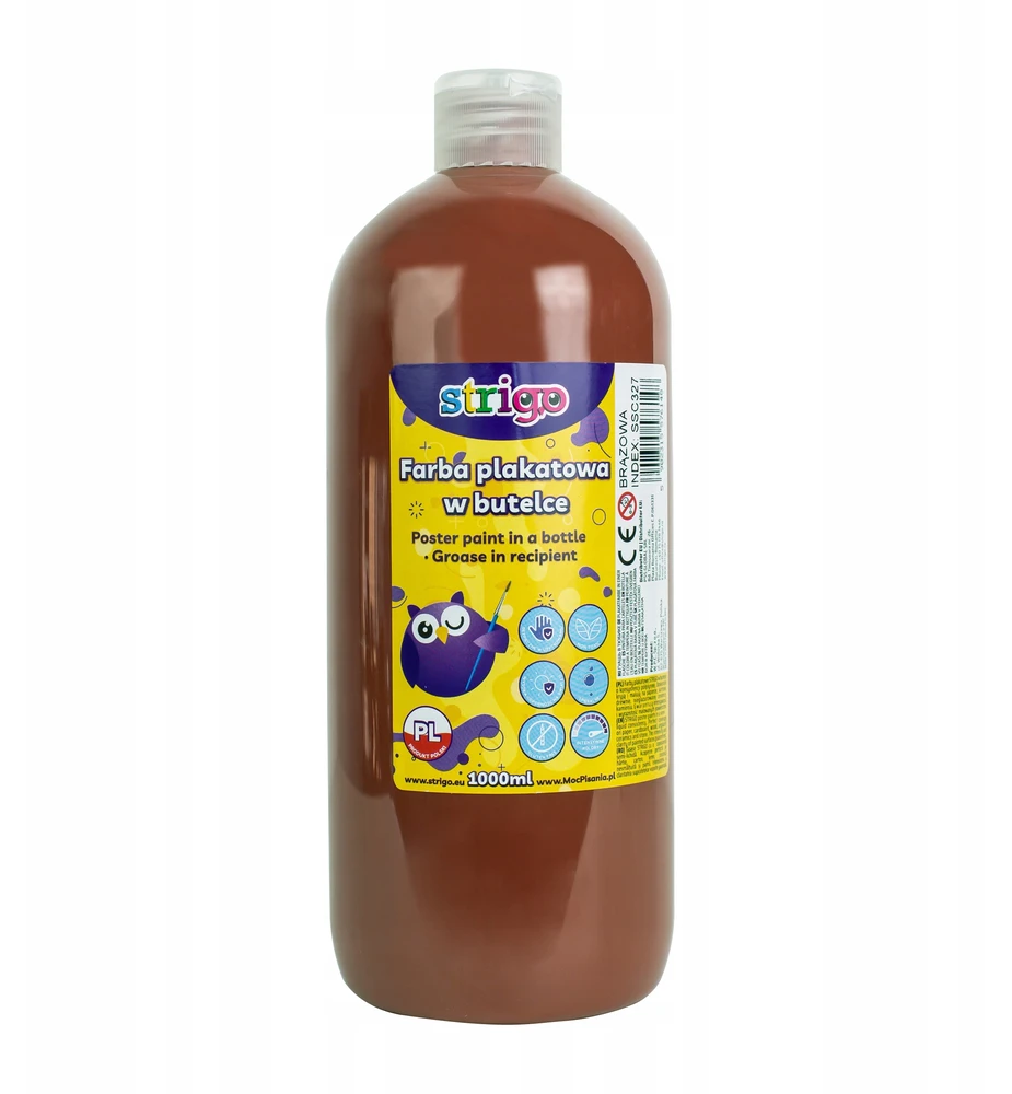 Strigo plakatiniai dažai 1000ml, rudos spalvos