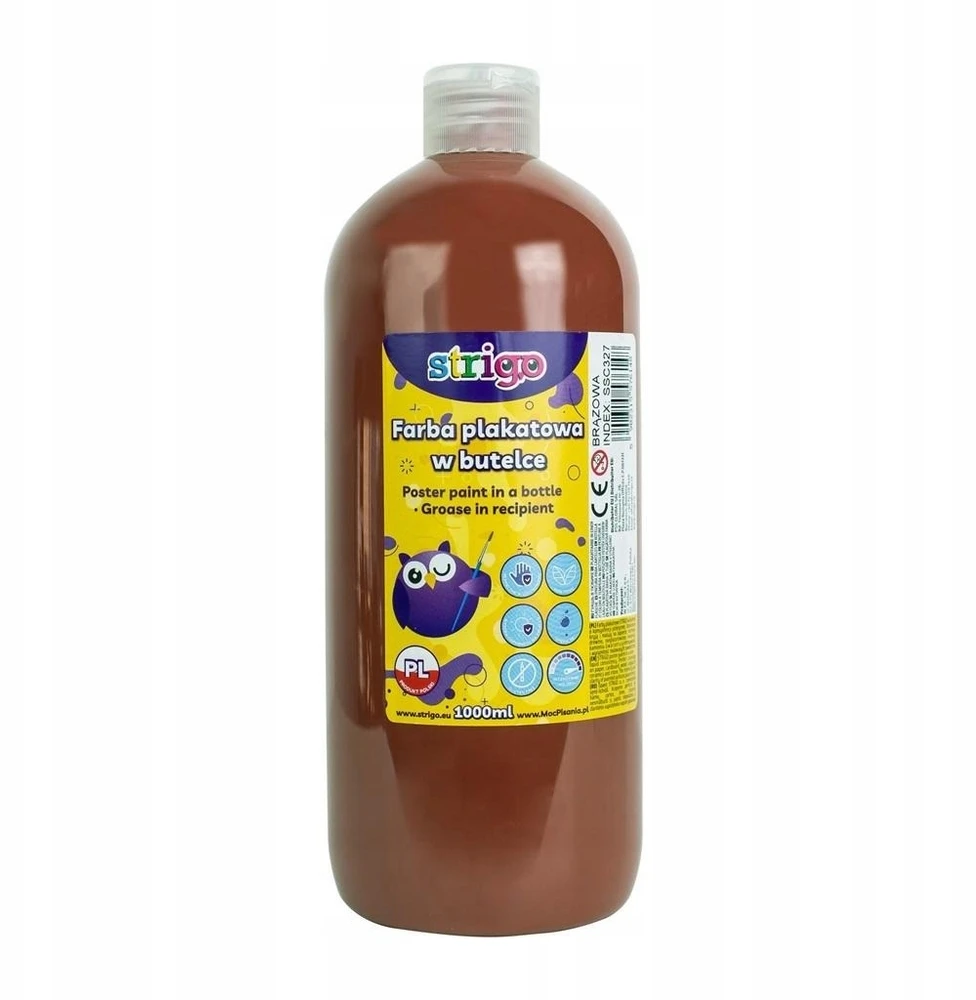 Strigo plakatiniai dažai 1000ml, rudos spalvos