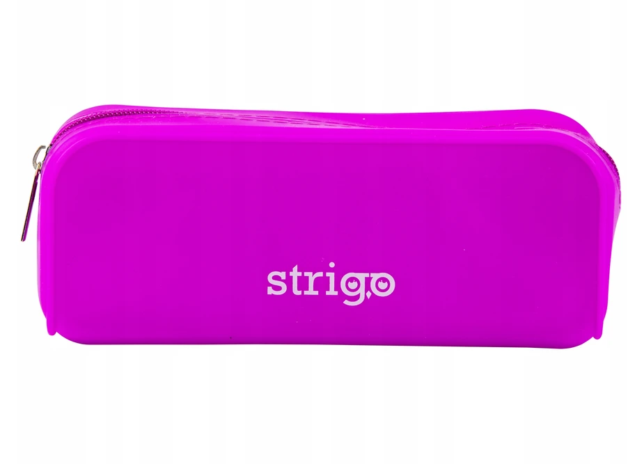 Strigo silikoninis dėklas rašymo reikmenims, stačiakampis, violetinis