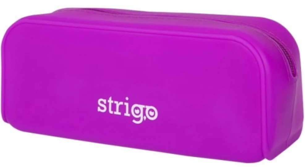 Strigo silikoninis dėklas rašymo reikmenims, stačiakampis, violetinis