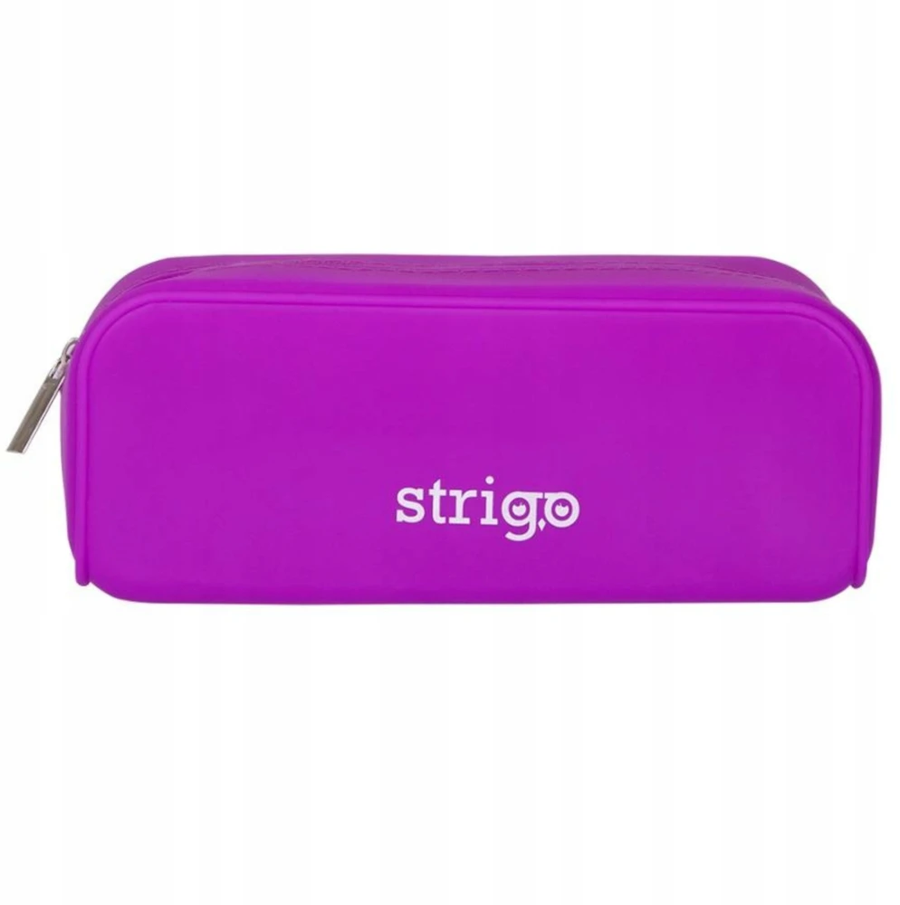 Strigo silikoninis dėklas rašymo reikmenims, stačiakampis, violetinis