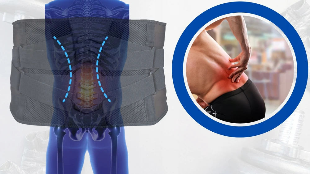 Stuburą standinantis diržas juosmeninė dalis, fit4med, XL, juoda