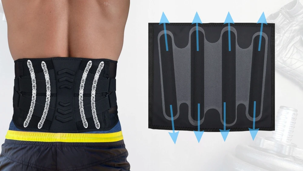 Stuburą standinantis diržas juosmeninė dalis, fit4med, XL, juoda