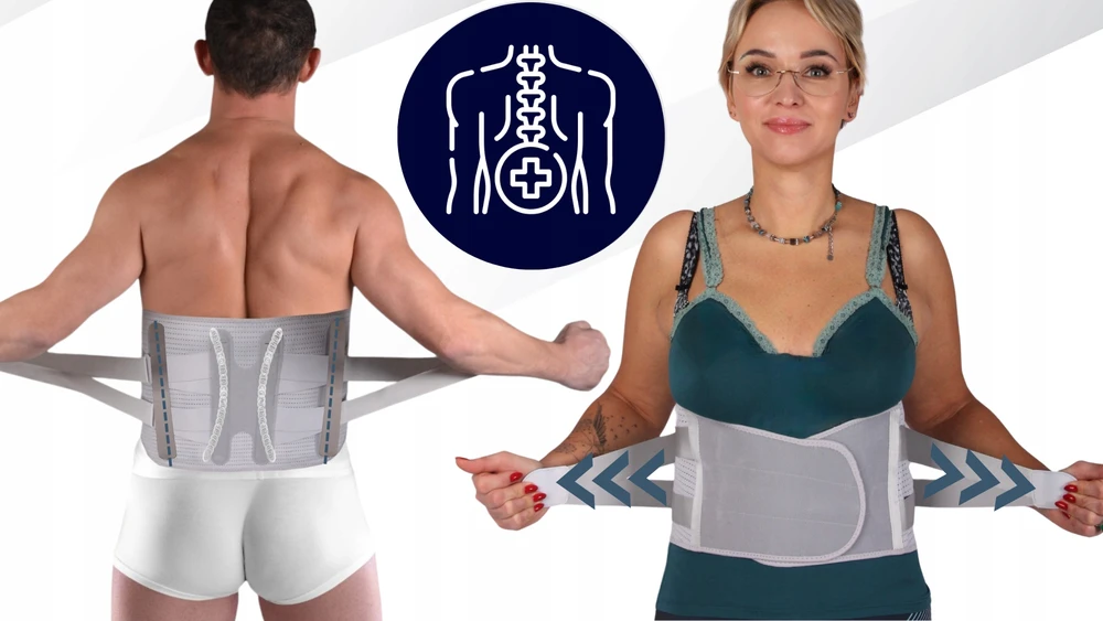 Stuburo laikysenos įtvaras Fit4med, L, pilkas