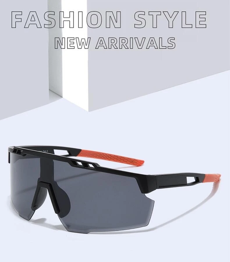 Stylion Sportiniai akiniai nuo saulės Uv400, juodi, su dėklu