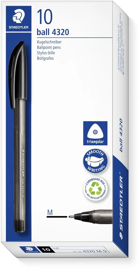 Stylo - STAEDTLER - 50 vnt. - Aukštos kokybės rašalas - Sklandi ir tiksli rašyba