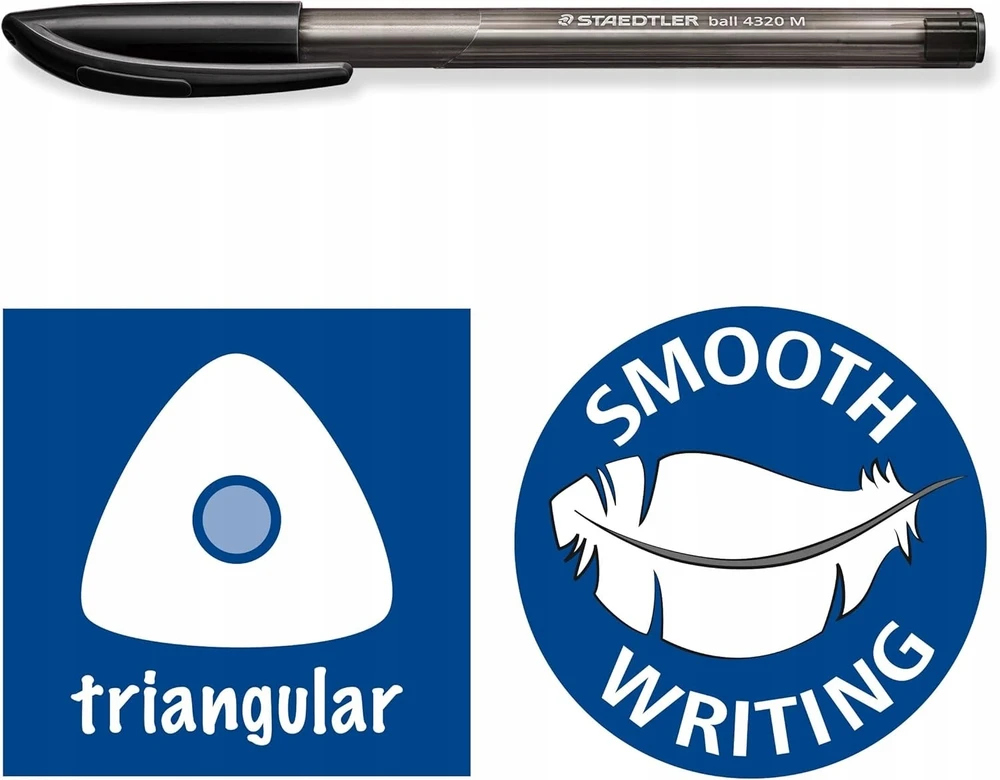 Stylo - STAEDTLER - 50 vnt. - Aukštos kokybės rašalas - Sklandi ir tiksli rašyba