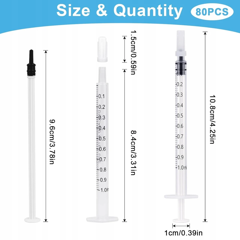 SU 1 ml 80 Vnt. SKAIDRAUS PLASTIKINIŲ Dangtelių rinkiniu