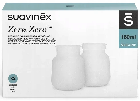 Suavinex 082143 PAKEITIMAS MAIŠĖLIS 180 ml ZERO ZERO 3308143
