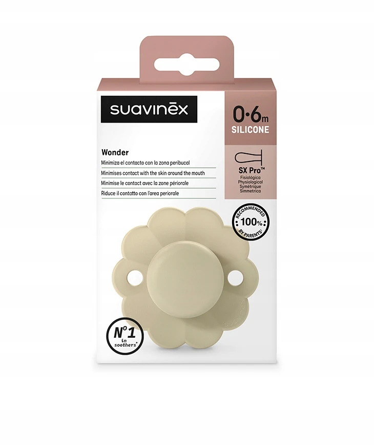 Suavinex 084079 PACIFIER SX PRO 0-6 WHITECAP GRAY WONDER 308370