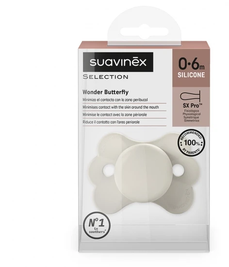 Suavinex 901123 PACIFIER SX PRO 0-6 BUTTERFLY BEIGE 308777