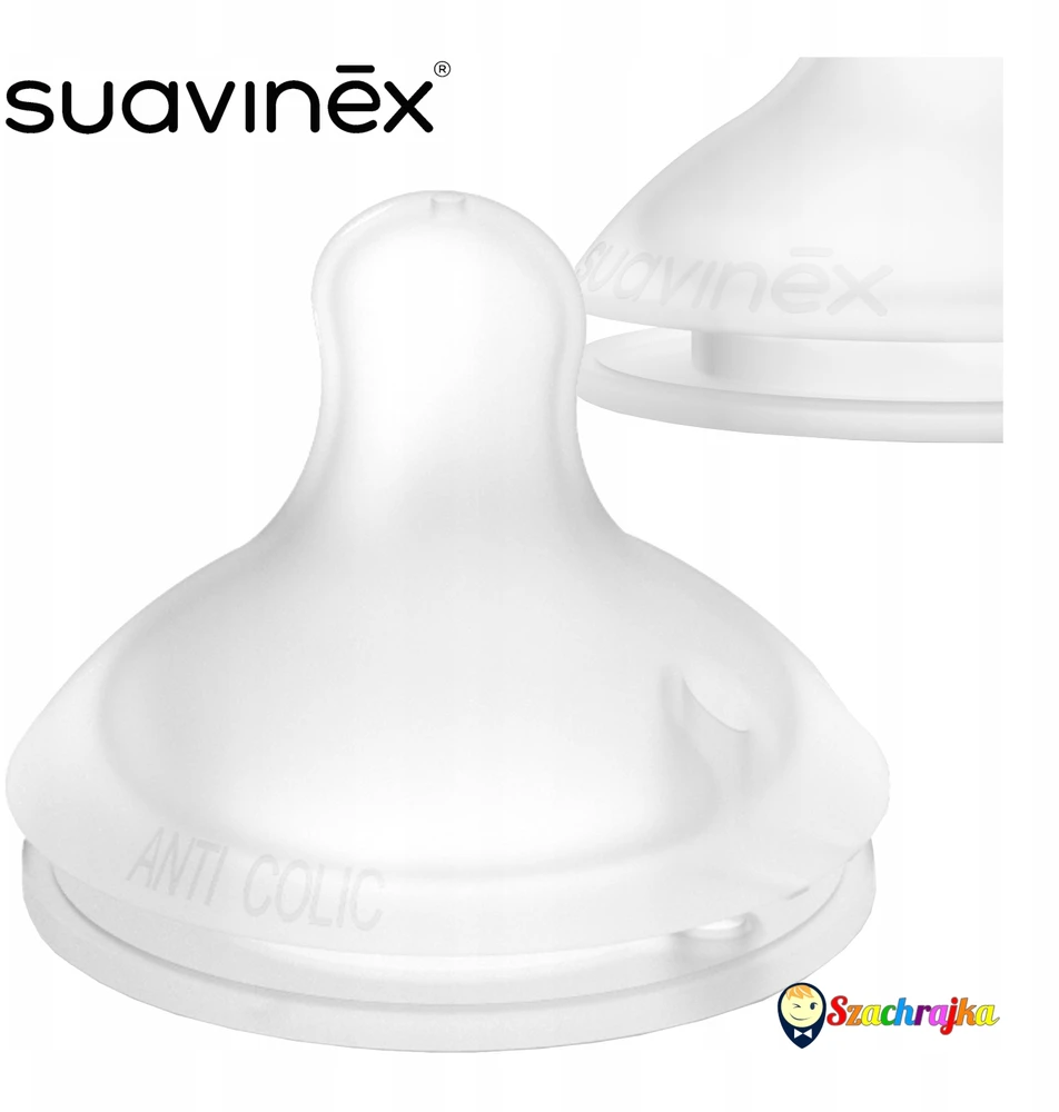 Suavinex Anti-colic buteliuko žindukas 6m + košės minkštimas 1 vnt