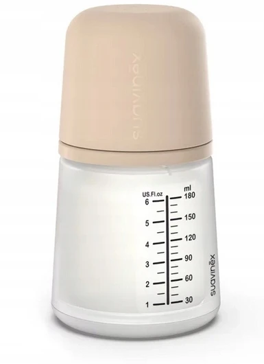 SUAVINEX ZERO ZERO ANTI-COLIC BUTELIUKAS SU LĖTOS SROVĖS ŽINDUKU, 180ML, NUO +0 MĖN., LIGHT