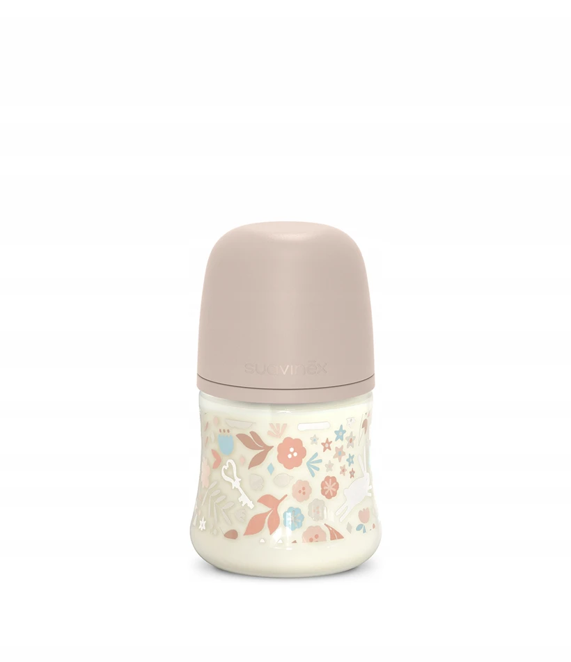 SUAVINEX buteliukas 150ml rožinis, laisvai tekantis žindukas, Wonderland