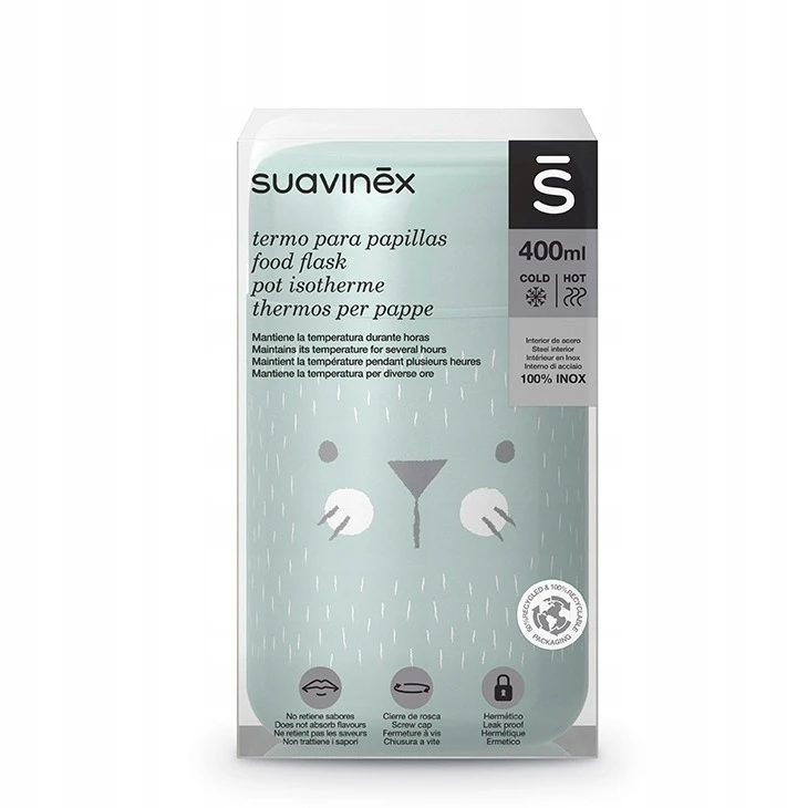 Suavinex Hygge Food termosas plieno 350 ml Mėtų