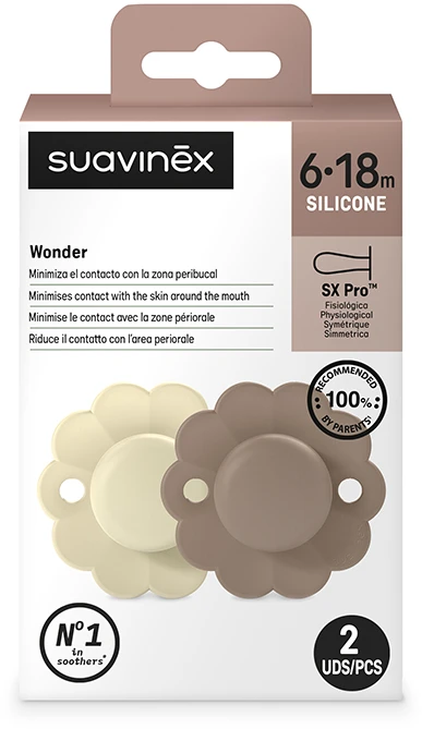 Suavinex PHYSIOLOGICAL čiulptukas SX PRO 6-18m WONDER 2 vnt.