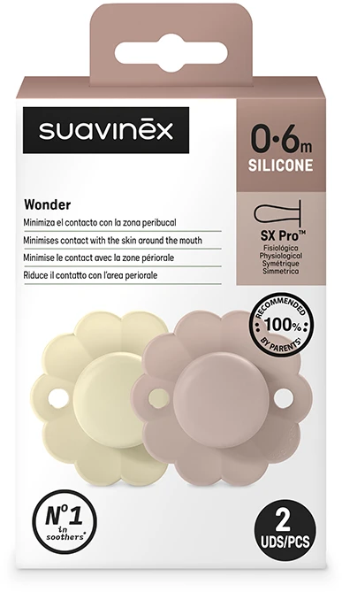 Suavinex PHYSIOLOGICAL čiulptukas SX PRO 0-6m WONDER 2 vnt.