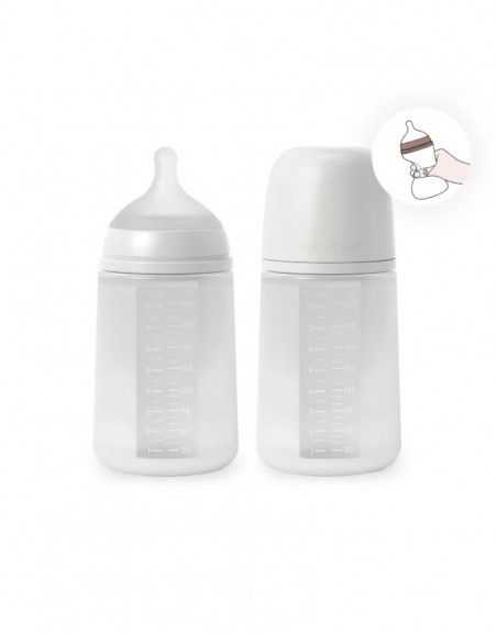 Chicco SUAVINEX - Silikoninis buteliukas SX PRO 240 ml, nuo dieglių, Colour Essence, nuo 3 mėnesių