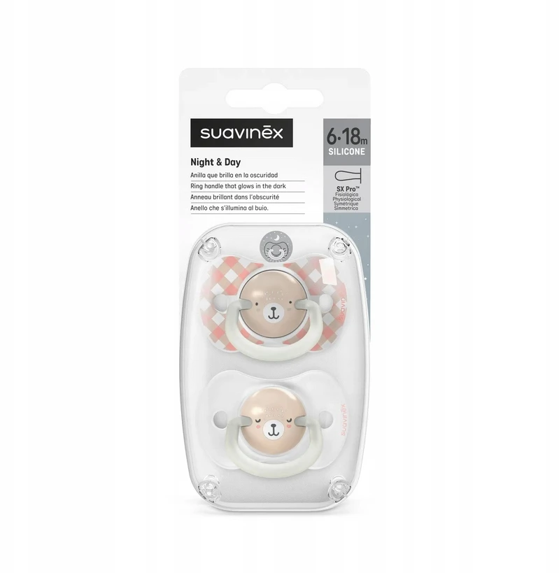 SUAVINEX SIMMETRINIS FIZIOLOGINIS ŽYGUSIS 2 Vnt. 6-18M SVĖTINANTIS LAUKINIAI IR NEMOKAMAI