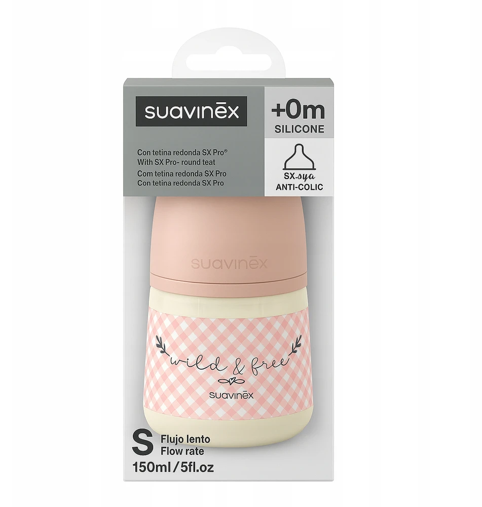 Suavinex SX Pro buteliukas nuo pilvo dieglių 150 ml laisvo srauto 0m+ be BPA