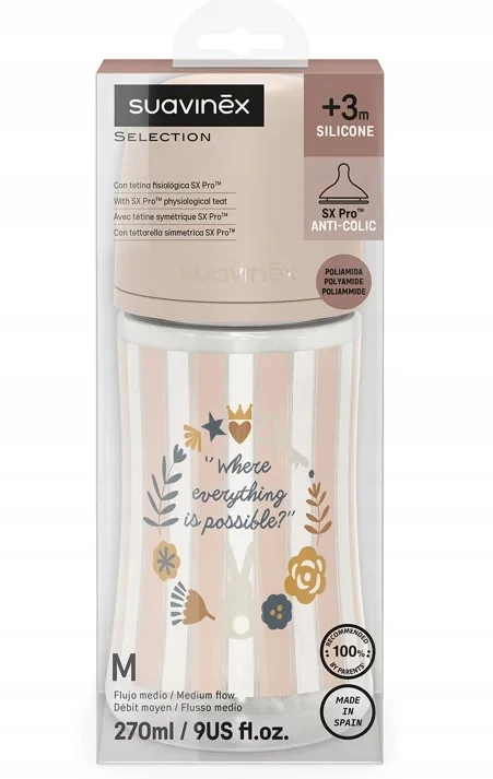 Suavinex SX PRO buteliukas vidutinio srauto 270 ml WONDERLAND
