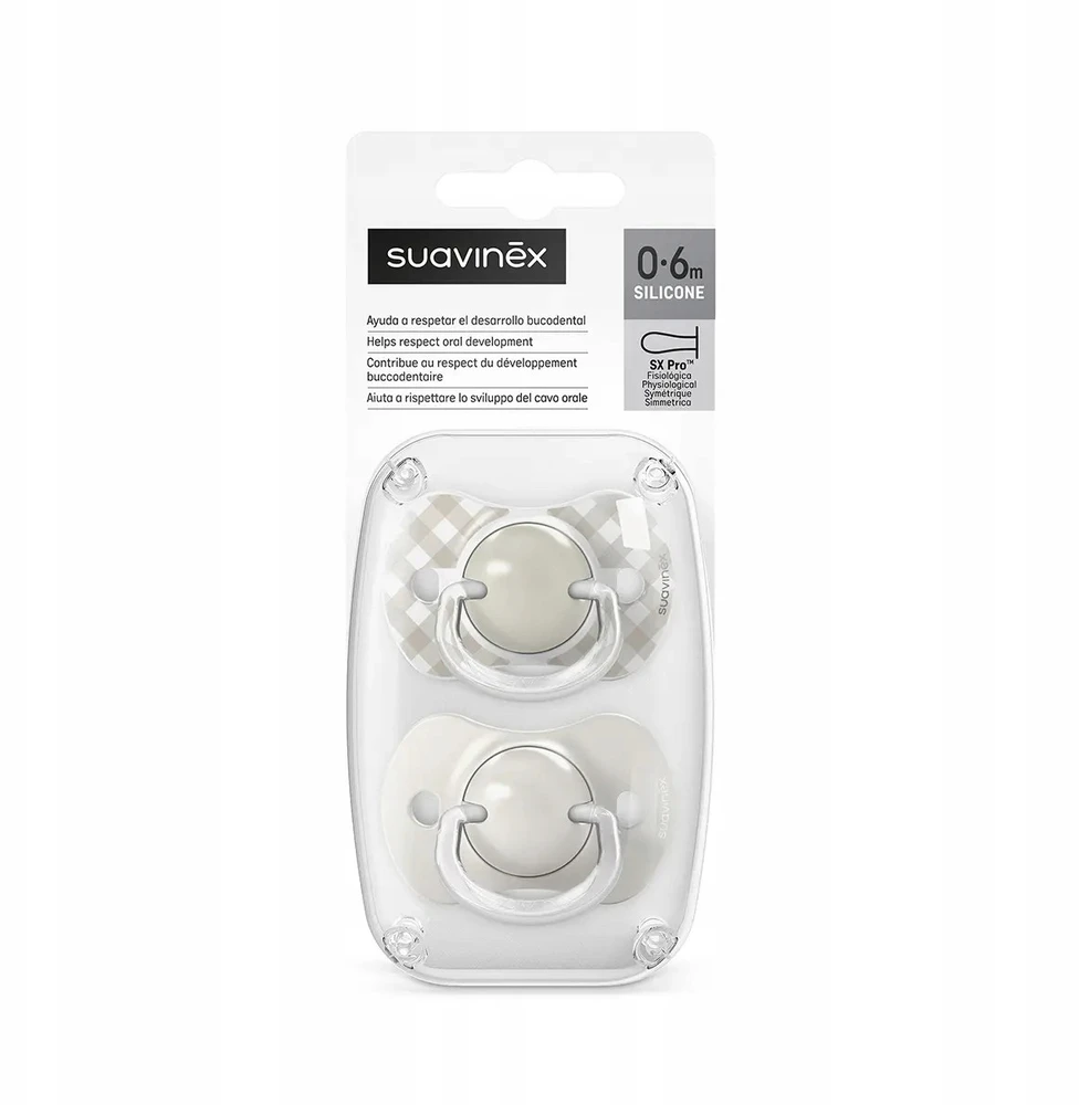 Suavinex SX Pro fiziologinis čiulptukas 0-6 m 2 vnt smėlio spalvos Wild & Free