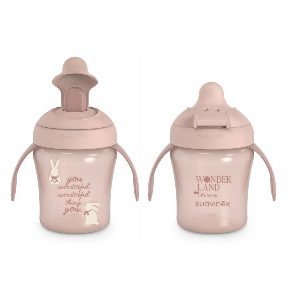 MyBaby SUAVINEX WONDERLAND NOWY - 1x kubek nierozlewniczy, 200ml, 6m+ (rožinė)