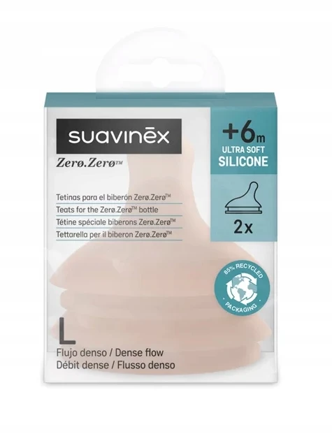 SUAVINEX ZERO NIPE ZERO FAST FLOW 2X 6M+ COLOR MEDIUM