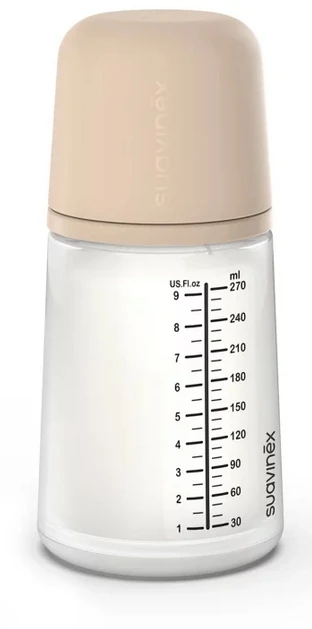 SUAVINEX ZERO ZERO ANTI-COLIC BUTELIUKAS SU VIDUTINĖS SROVĖS ŽINDUKU, 270 ML, NUO +3 MĖN., LIGHT