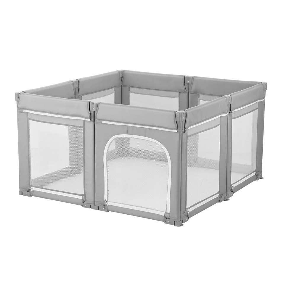 SucceBuy Kojec Dla Dziecka 120x120CM Z Drzwiami Na Zamek Błyskawiczny