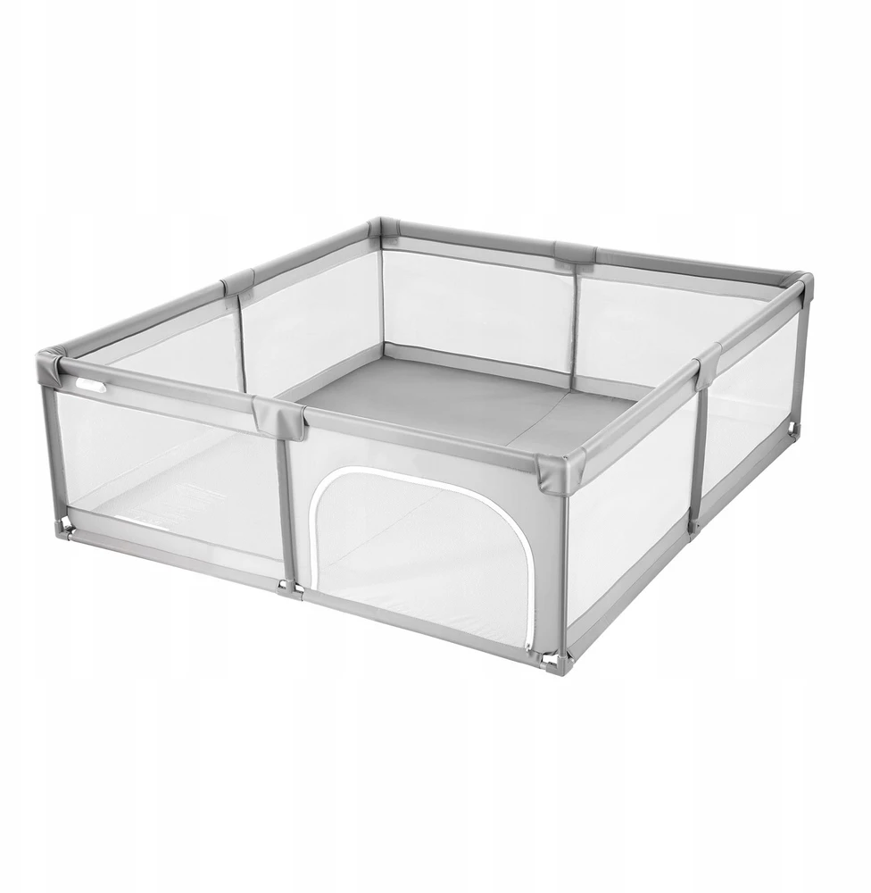 SucceBuy Kojec Dla Dziecka 200x149CM Z Drzwiami Na Zamek Błyskawiczny