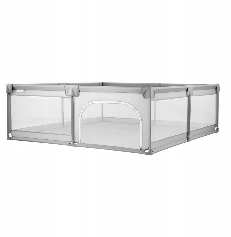 SucceBuy Kojec Dla Dziecka 200x149CM Z Drzwiami Na Zamek Błyskawiczny