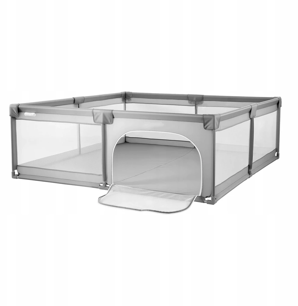 SucceBuy Kojec Dla Dziecka 200x149CM Z Drzwiami Na Zamek Błyskawiczny