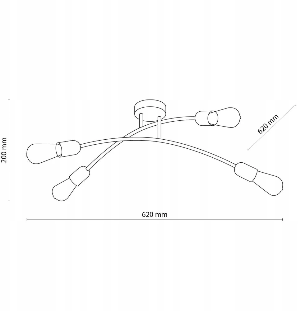 Sufitowa lampa do salonu Helix 4688 TK Lighting rustykalna metalo sp. auksinė