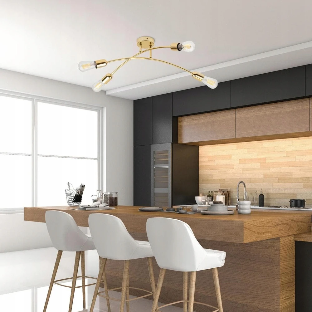 Sufitowa lampa do salonu Helix 4688 TK Lighting rustykalna metalo sp. auksinė
