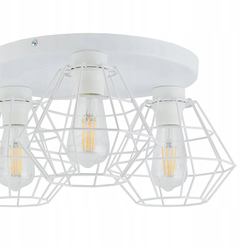 Sufitowa potrójna lampa loftowa Diamond 6214 TK Lighting druciana balta