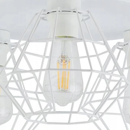 Sufitowa potrójna lampa loftowa Diamond 6214 TK Lighting druciana balta