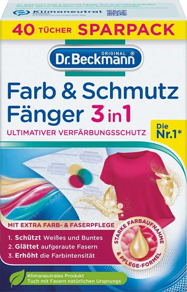 DR.BECKMANN Dr_Beckmann Skalbimo servetėlės Dr. Beckmann 3in1 40vnt