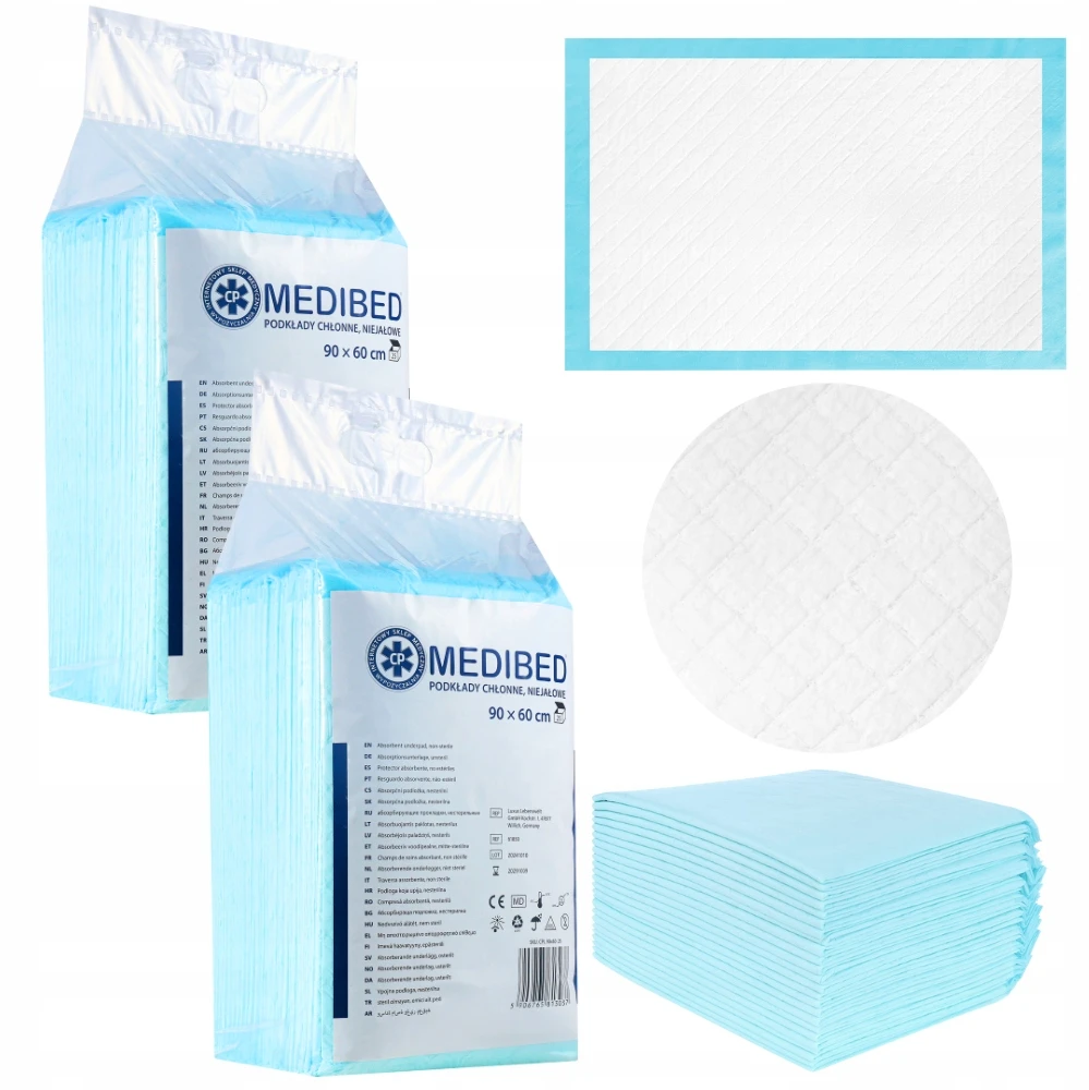Sugeriantys įklotai higieniški MEDIBED 90X60 STRONG nesterilūs 50 vnt. 810 ml