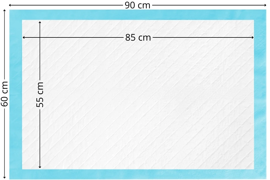 Sugeriantys įklotai higieniški MEDIBED 90X60 STRONG nesterilūs 50 vnt. 810 ml