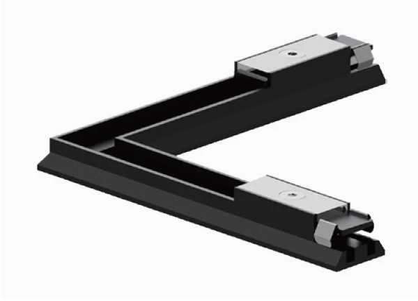Magnetinio bėgelio SLIM MAGNETIC kampinis elektrinis sujungimas, 48V, juodas, 02/0508