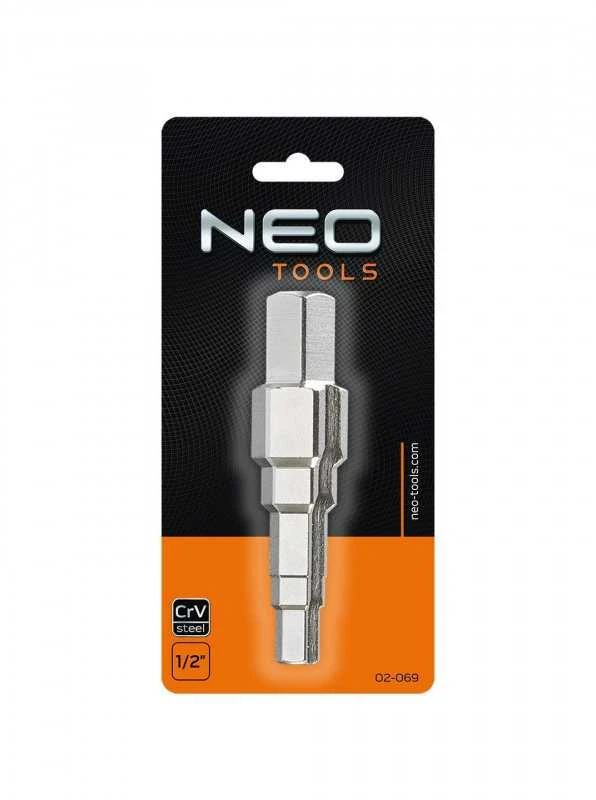 Sujungimo Rakto Galvutė NEO 02-060 (3/8", 12 mm, 1/2", 16,8 mm, 22 mm)