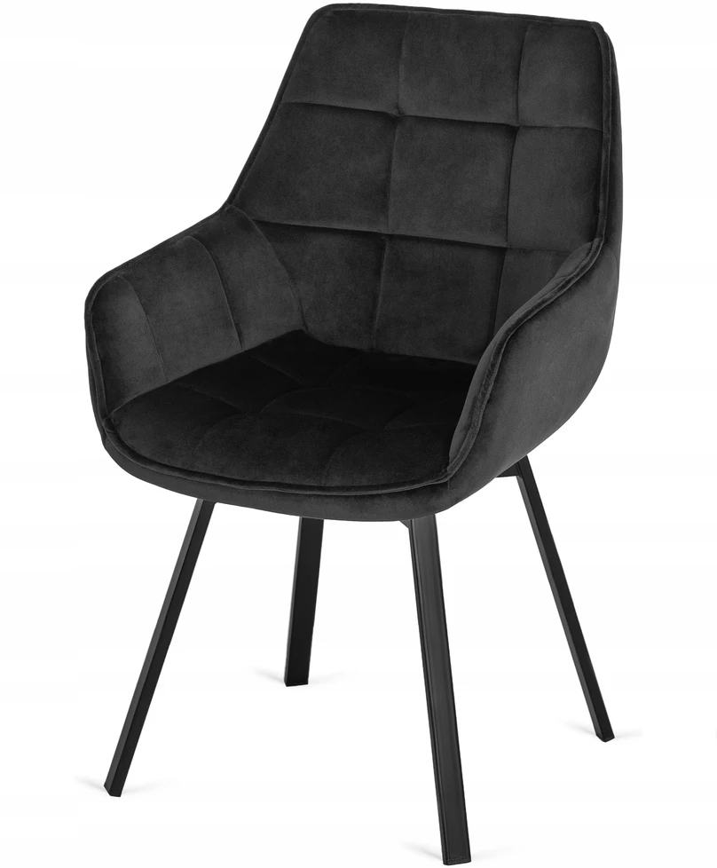 Sukamasis krėslas LUNA Mebel Elite juodos spalvos