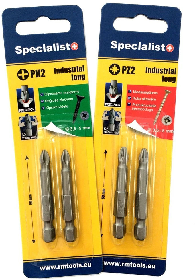 Bosch Suktuvo antgaliai Pz 2 3 vnt, Extra Hart