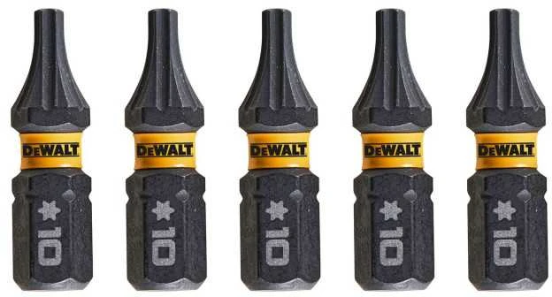 DEWALT KOŃCÓWKA UDAROWA T10x25 5szt. EXTREME IMPACT TORSION
